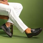 Mocassim Loafer Masculino Londres em Couro - Preto