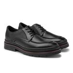 Sapato Casual Masculino Londres em Couro - Preto