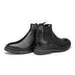 Bota Chelsea Londres em Couro - Preto
