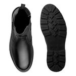 Bota Chelsea Londres em Couro - Preto