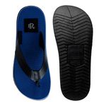 Chinelo Masculino Malibu em Couro - Azul / Preto