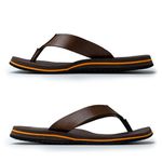 Chinelo Masculino Malibu em Couro - Mel