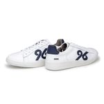 Sapatenis Casual Munique 96 em Couro - Branco + Brinde Porta Cartão