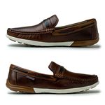 Mocassim Masculino Niteroi em Couro - Chocolate