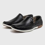 Mocassim Masculino Laroche Niteroi em Couro - Preto