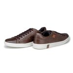 Sapatenis Casual em Couro Masculino North - Café