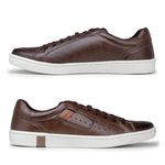 Sapatenis Casual em Couro Masculino North - Café