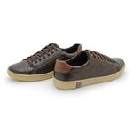 Sapatenis Casual em Couro Masculino North - Café