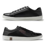 Sapatenis Casual em Couro Masculino North - Preto