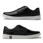 Sapatenis Casual em Couro Masculino North - Preto