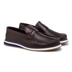 Mocassim Loafer Oasis em Couro - Café