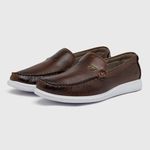 Mocassim Loafer Laroche Santorini em Couro - Chocolate E L