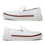 Slip On Titanium em Couro - Branco E L