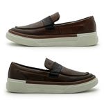 Slip On Loafer Masculino Titanium em Couro - Chocolate