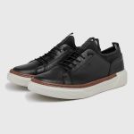 Sapatenis Casual Masculino Titanium em Couro - Preto