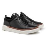 Sapatenis Casual Masculino Titanium em Couro - Preto