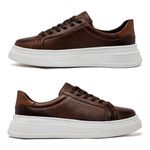 Sapatenis Casual Masculino Laroche Toquio em Couro - Chocolate