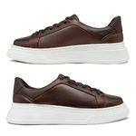 Sapatenis Casual Masculino Laroche Toquio em Couro - Café