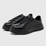 Sapatenis Casual Masculino Laroche Toquio em Couro - Preto