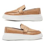 Slip On Loafer Masculino Laroche Toquio em Couro - Areia