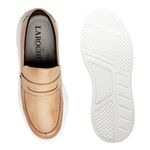 Slip On Loafer Masculino Laroche Toquio em Couro - Areia