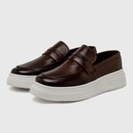 Slip On Loafer Masculino Laroche Toquio em Couro - Café
