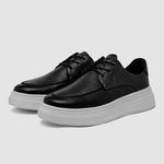 Sapatenis Casual Masculino Laroche Toquio em Couro - Preto