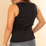 Blusinha Preta com estampa de Sela em Strass