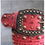 Cinto TR Red com cravo - Fivela em Ouro Velho