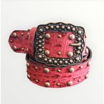 Cinto TR Red com cravo - Fivela em Ouro Velho