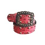 Cinto TR Red com cravo - Fivela em Ouro Velho
