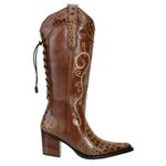 Bota Country Feminina Capelli Boots King Croco Caramelo
