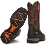 Bota Texana Masculina Country Vimar Boots Tribal Couro Preta Fóssil Castanho