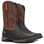 Bota Texana Masculina Country Vimar Boots Tribal Couro Preta Fóssil Castanho