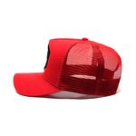 Boné Pressão Rural Aba Curva Trucker Vermelho/Preto