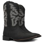 Bota Texana Masculina Bulls Horse 50038 Couro Gel Discovery Preta