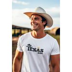 Camiseta Masculina TexasKing® Chifre Touro Chapéu
