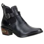 Bota Country Feminina Casual Preto em Couro