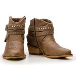 Bota Country Feminina Cano Baixo com Fivelas