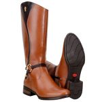 Bota Montaria Feminina cor Pull Up - Caramelo em Couro