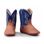 Bota Texana Baby em Couro Azul