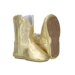 Bota Texana Baby em Couro Metalizado Dourado