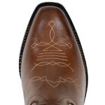 Bota Texana Masculina Sanfonada Couro Cor Pinhão