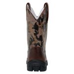 Bota Texana Masculina Bandeira Cano Camuflado em Couro