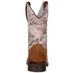 Bota Texana Masculina Camuflada Bandeira em Couro