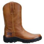 Bota Texana Masculina Work Trilha Castor em Couro