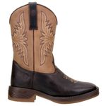 Bota Texana Masculina Oliva/Café em Couro