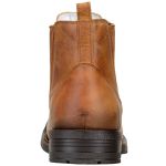 Botina Western Masculina Castor em Couro