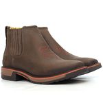 Workboot Zebu Original 93020 Gel Couro Rustic Graxo Café