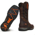 Bota Texana Masculina Country Vimar Boots 81402 Couro Café
